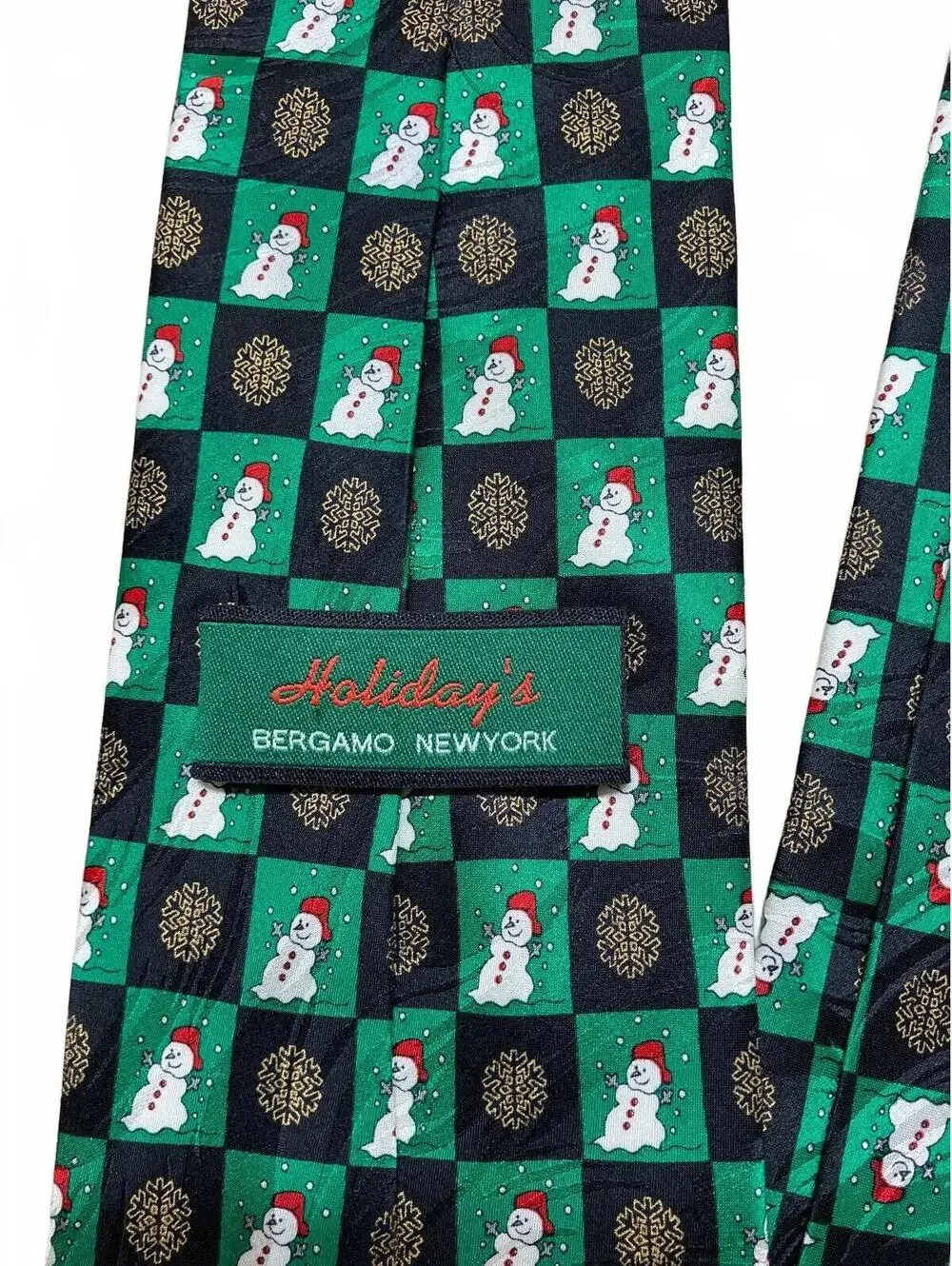 Holiday's Bergamo New York Silk Christmas Snowman Pattern Tie